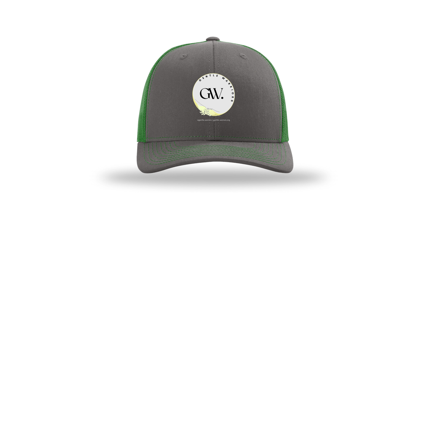 gentle-warriors-richardson-trucker-cap-embroidery-capfront-R112-charcoalkelly-flat-front