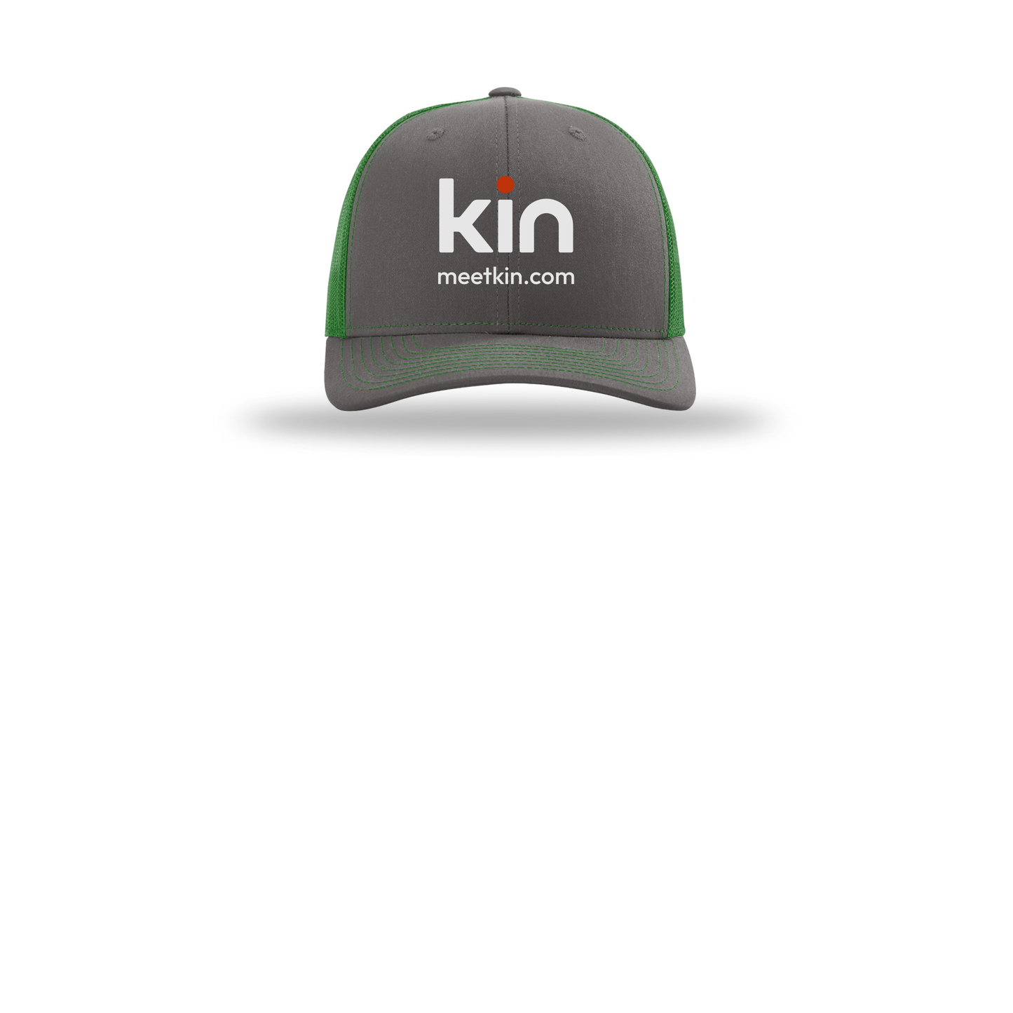 kin-richardson-trucker-cap-embroidery-capfront-R112-charcoalkelly-flat-front