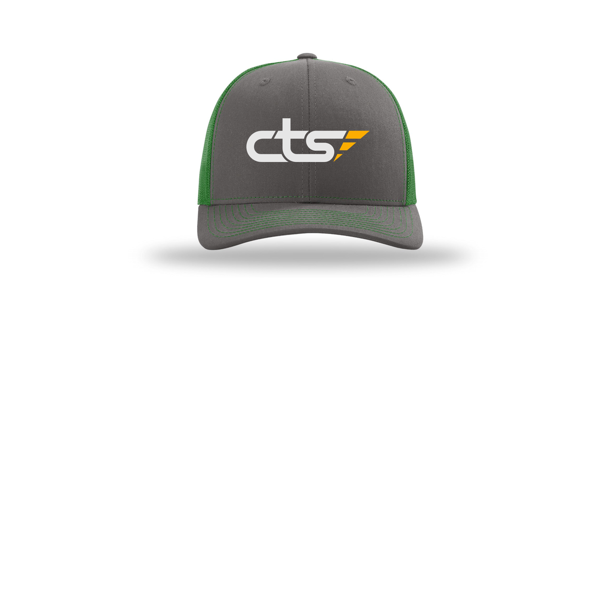 cts1-richardson-trucker-cap-embroidery-capfront-R112-charcoalkelly-flat-front