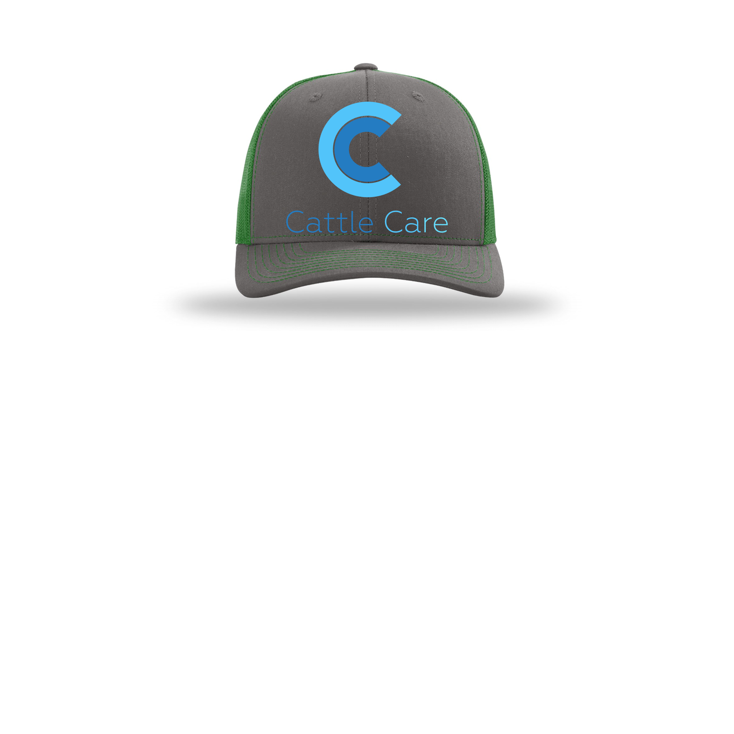 cattle-care-richardson-trucker-cap-embroidery-capfront-R112-charcoalkelly-flat-front