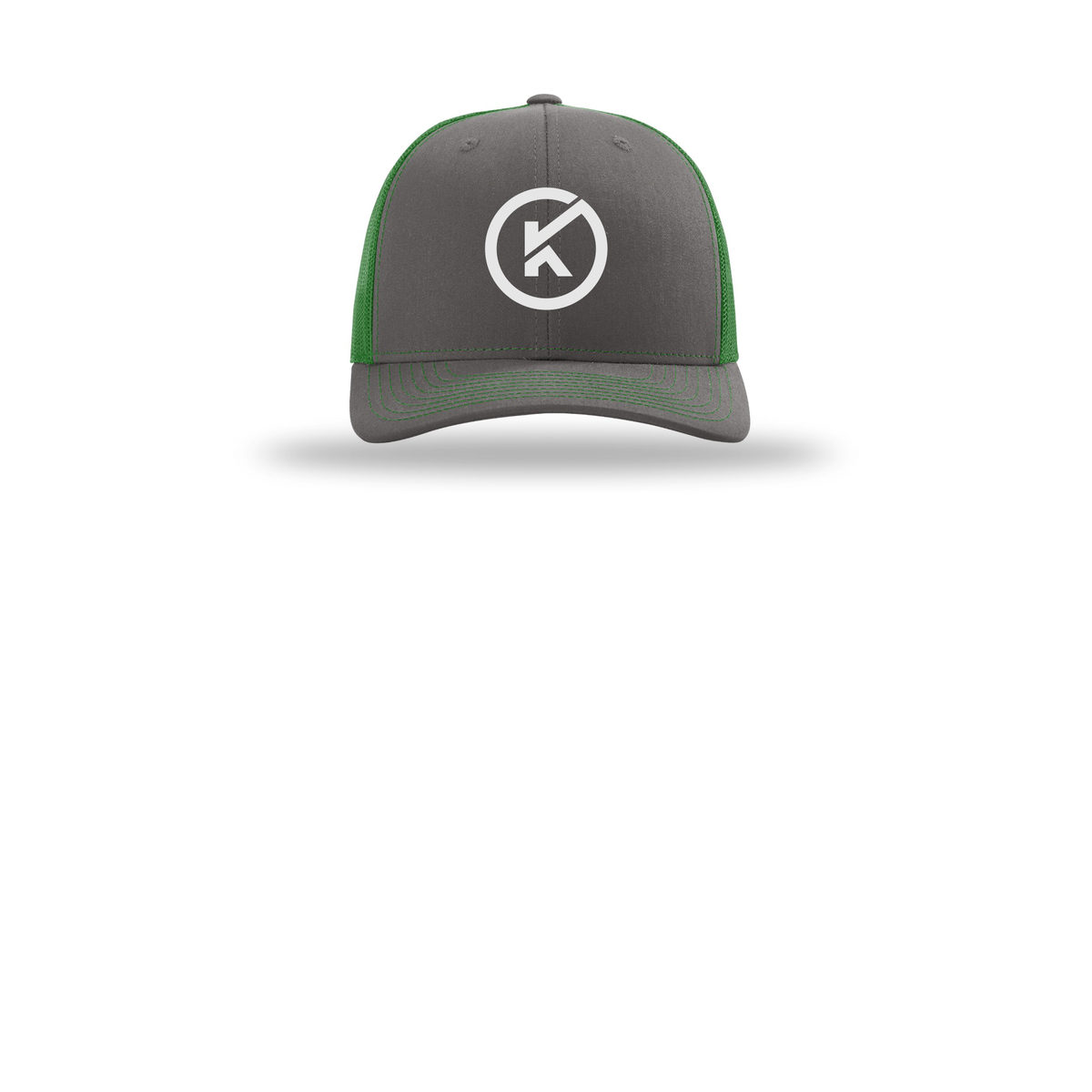 kitmanlabs-richardson-trucker-cap-embroidery-capfront-R112-charcoalkelly-flat-front