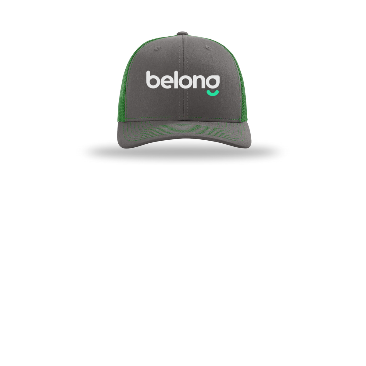 belonghome-richardson-trucker-cap-embroidery-capfront-R112-charcoalkelly-flat-front