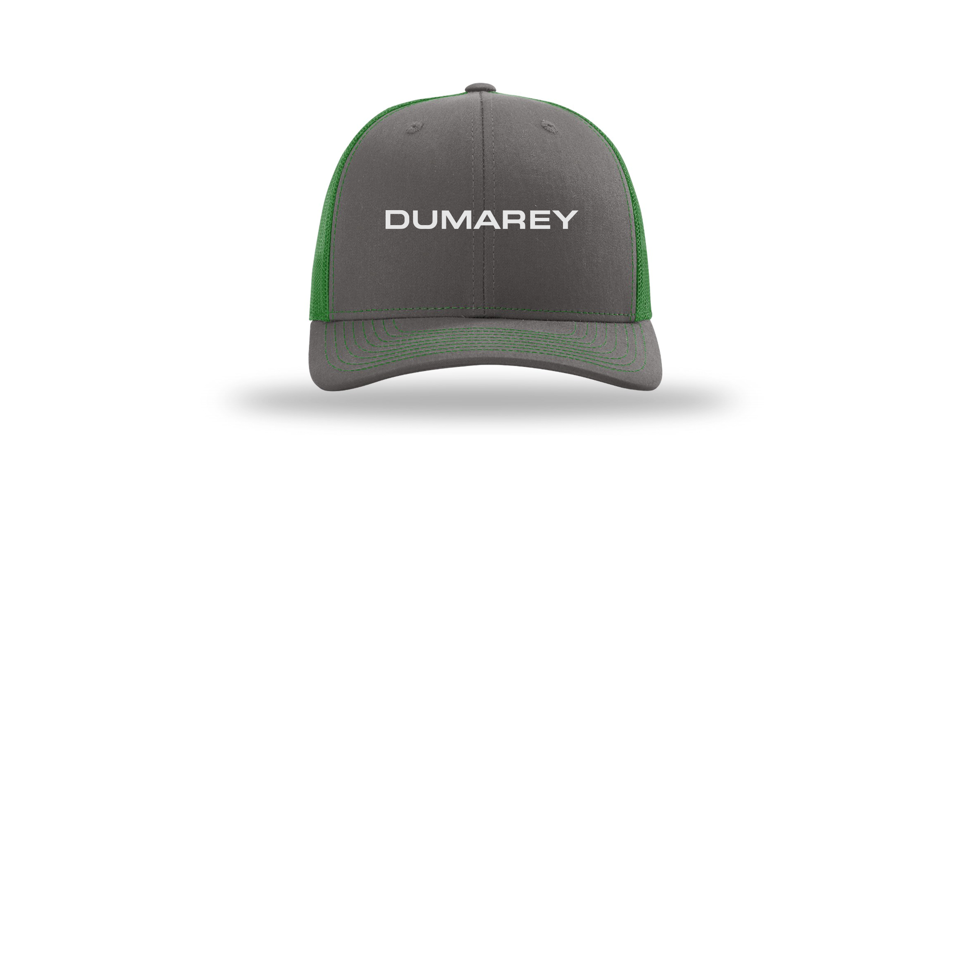 dumarey-richardson-trucker-cap-embroidery-capfront-R112-charcoalkelly-flat-front