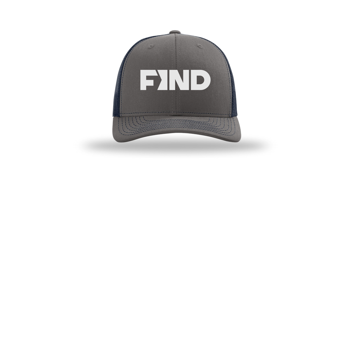 findrealestate-richardson-trucker-cap-embroidery-capfront-R112-charcoalnavy-flat-front