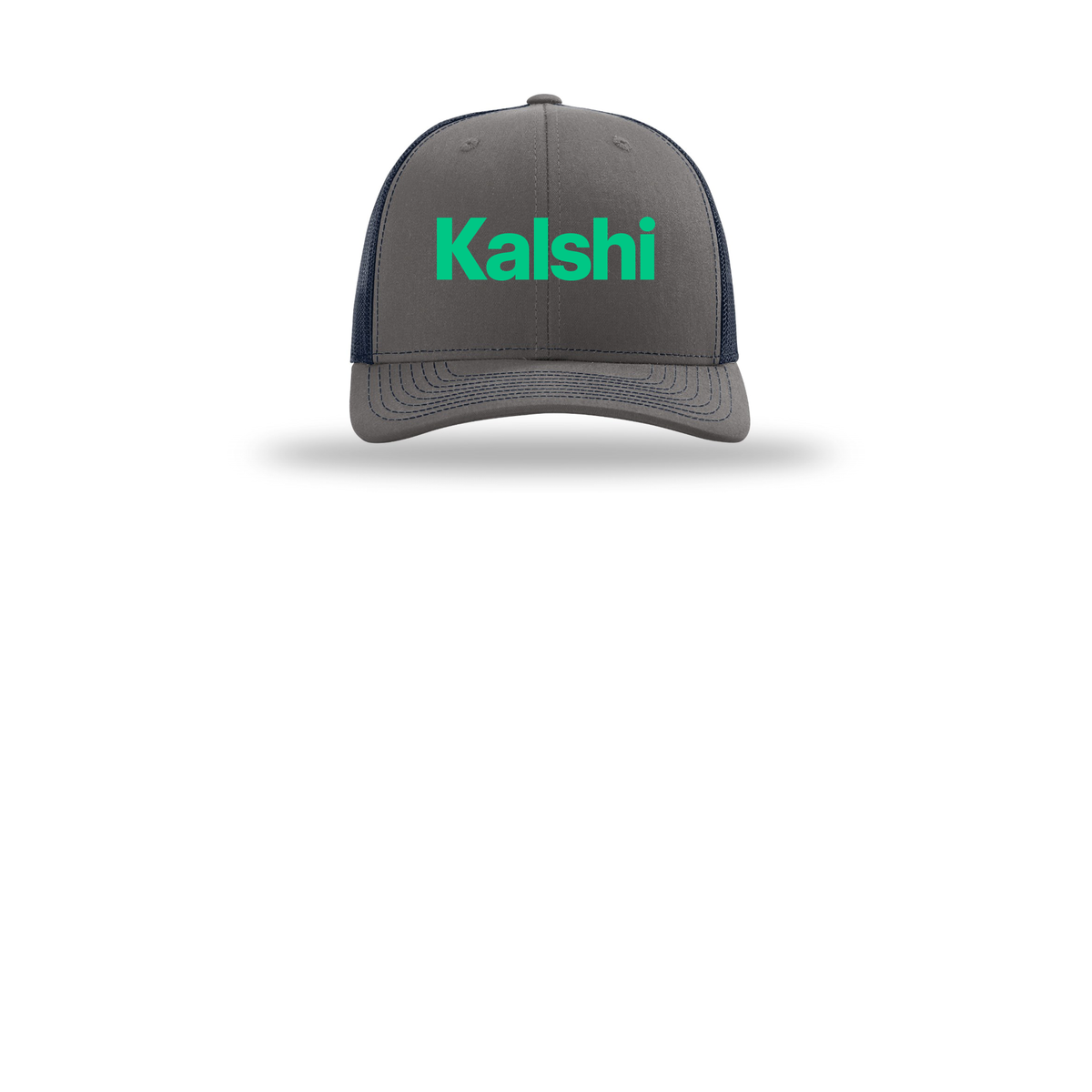 kalshi-richardson-trucker-cap-embroidery-capfront-R112-charcoalnavy-flat-front