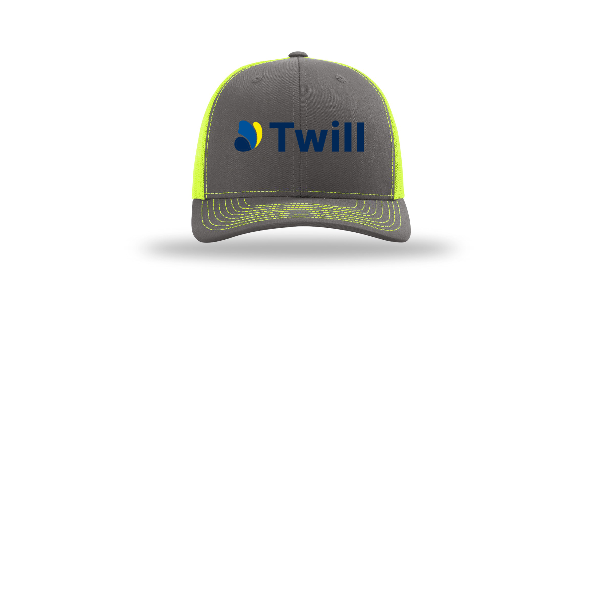 withtwill-richardson-trucker-cap-embroidery-capfront-R112-charcoalneonyellow-flat-front