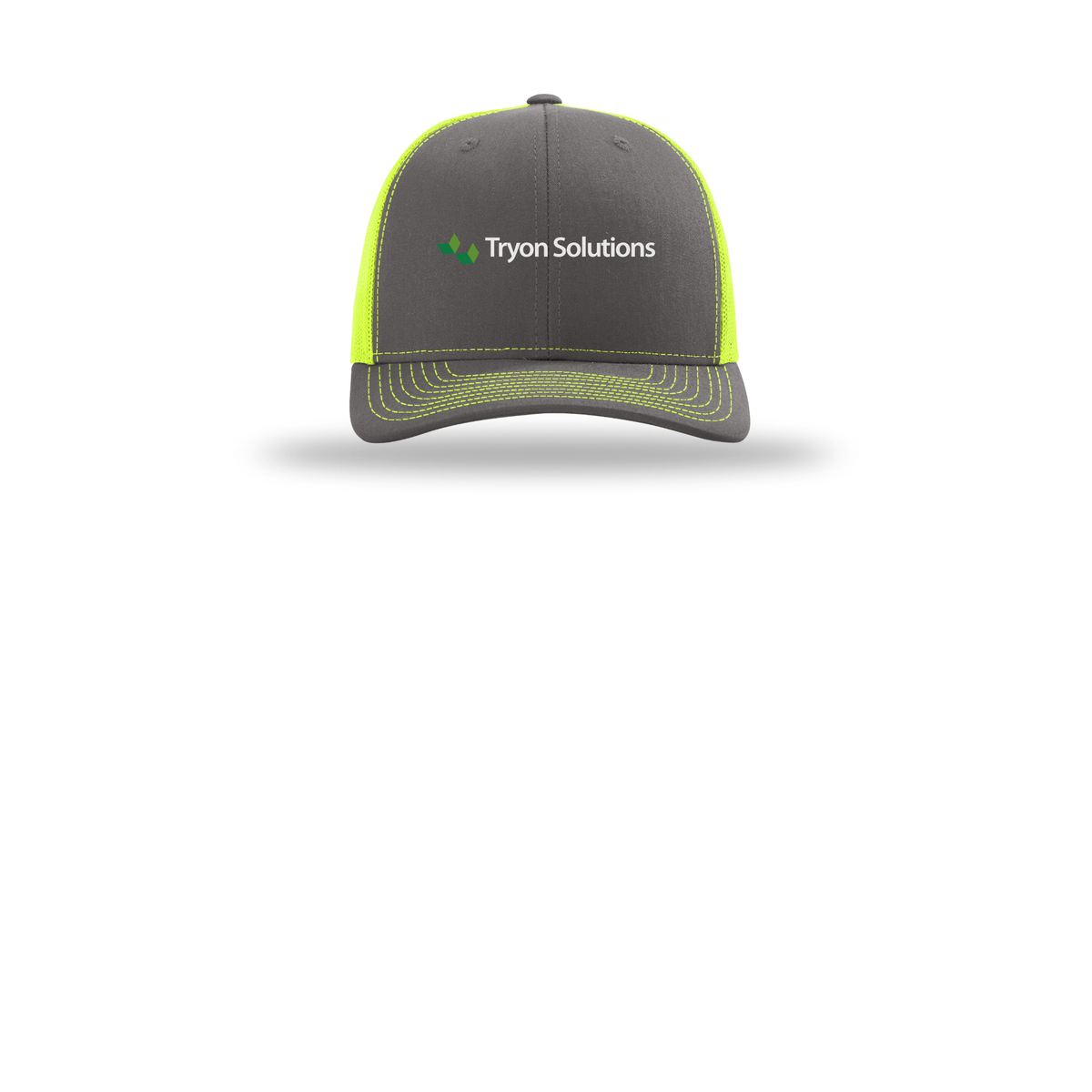 tryonsolutions-richardson-trucker-cap-embroidery-capfront-R112-charcoalneonyellow-flat-front