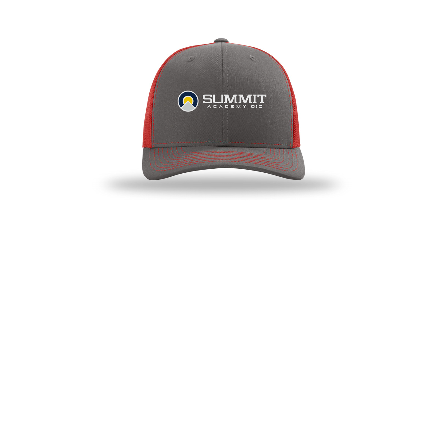 saoic-richardson-trucker-cap-embroidery-capfront-R112-charcoalred-flat-front