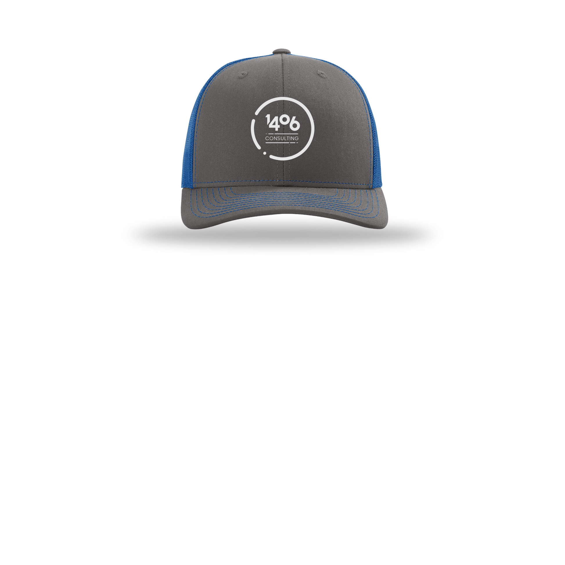 1406consulting-richardson-trucker-cap-embroidery-capfront-R112-charcoalroyal-flat-front
