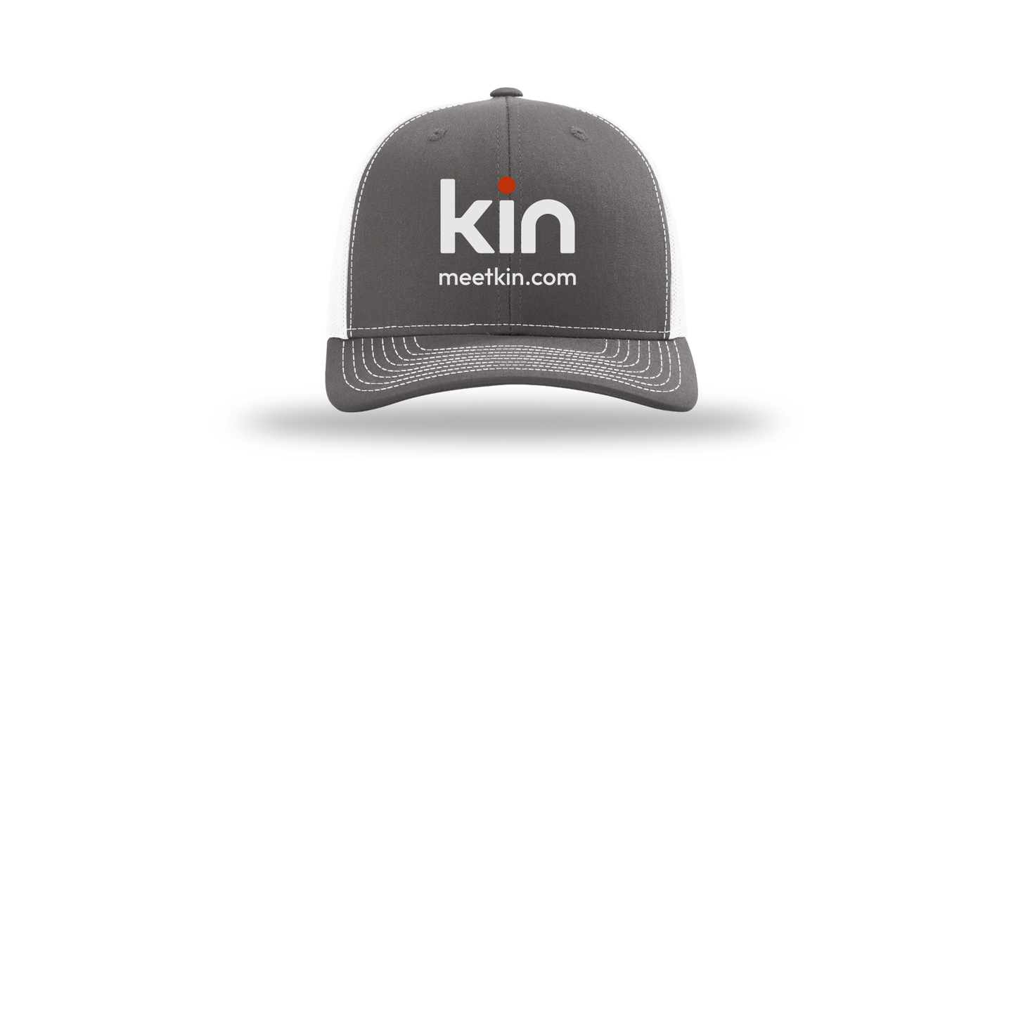 kin-richardson-trucker-cap-embroidery-capfront-R112-charcoalwhite-flat-front