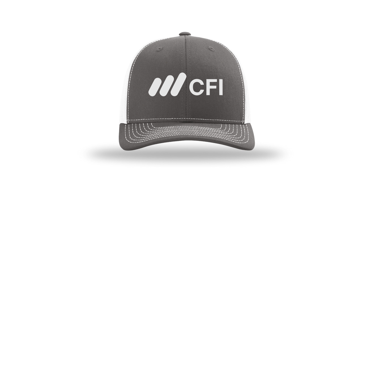 corporatefinanceinstitute-richardson-trucker-cap-embroidery-capfront-R112-charcoalwhite-flat-front