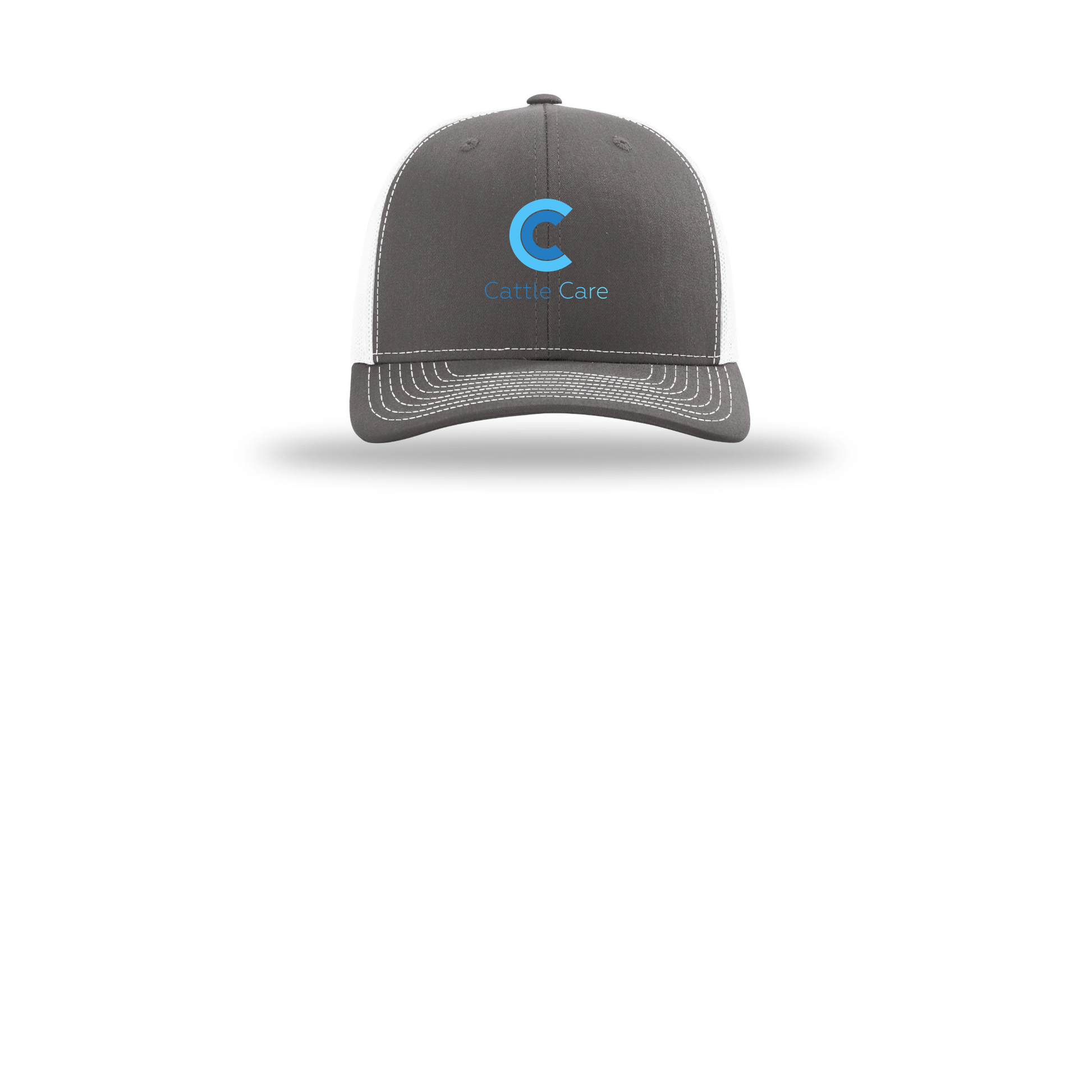 cattle-care-richardson-trucker-cap-embroidery-capfront-R112-charcoalwhite-flat-front