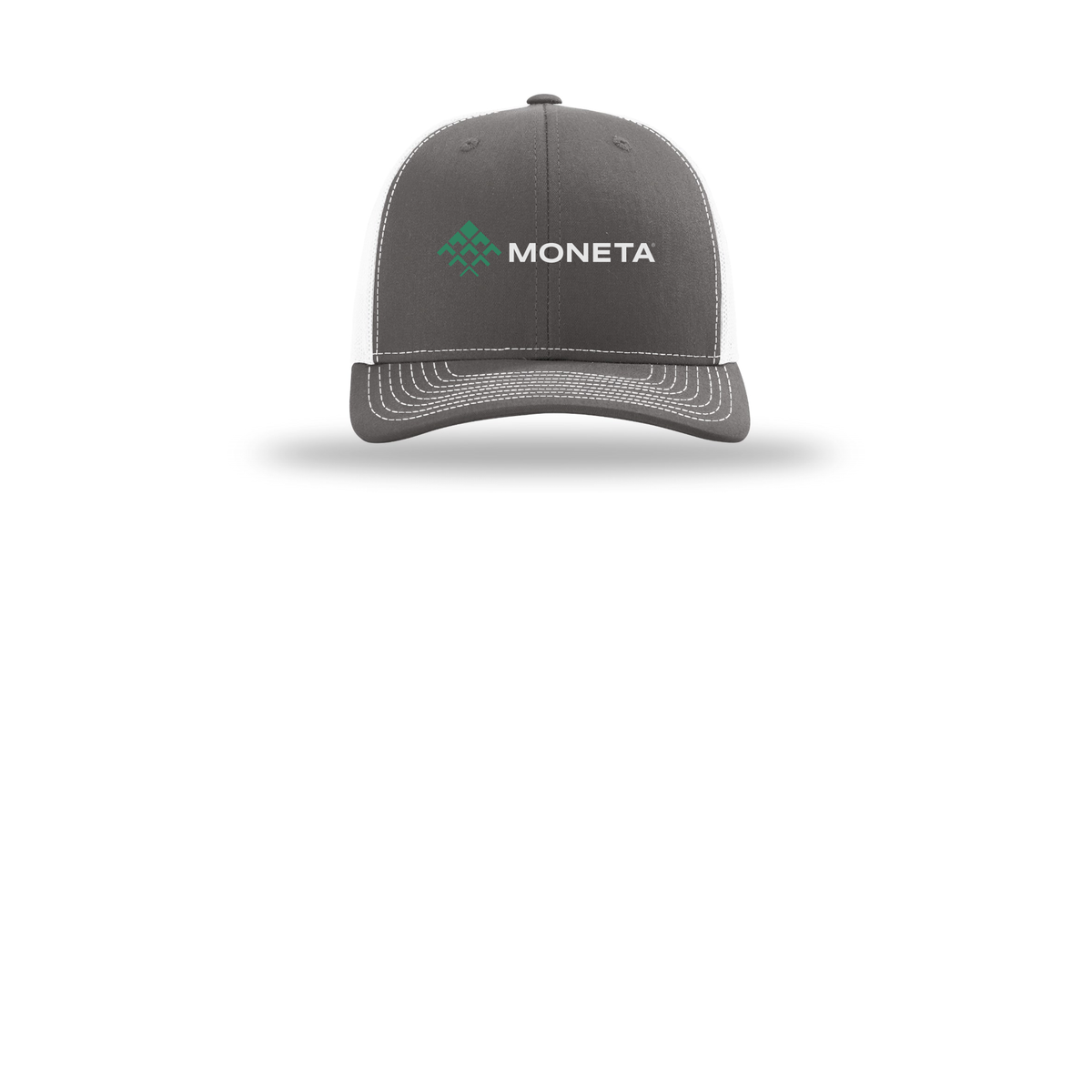 monetagroup-richardson-trucker-cap-embroidery-capfront-R112-charcoalwhite-flat-front