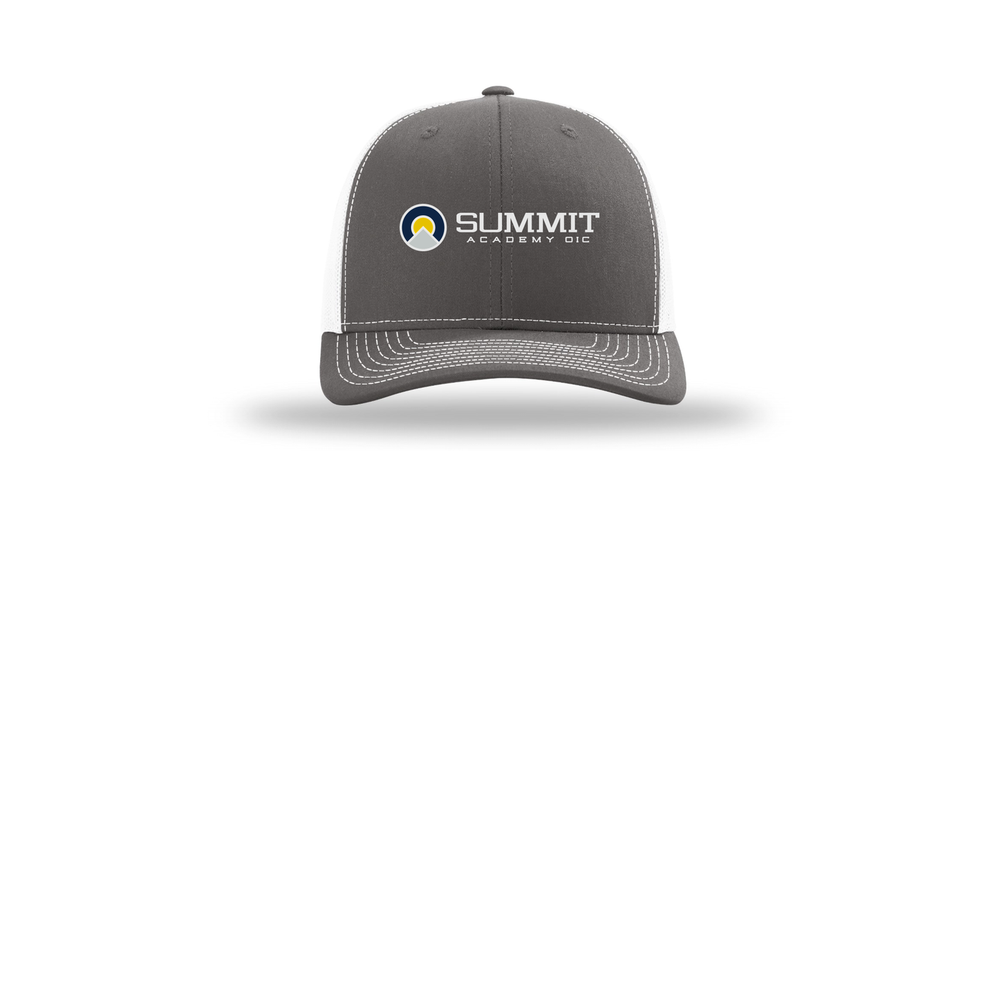 saoic-richardson-trucker-cap-embroidery-capfront-R112-charcoalwhite-flat-front