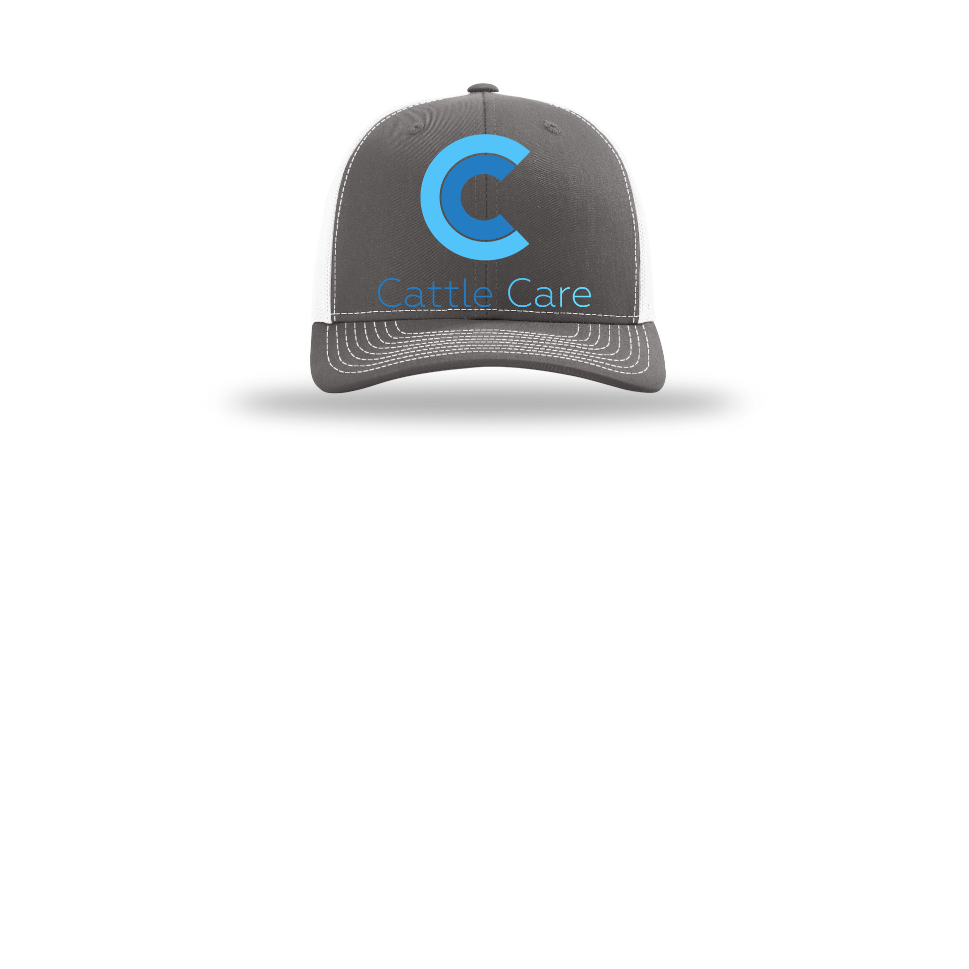 cattle-care-richardson-trucker-cap-embroidery-capfront-R112-charcoalwhite-flat-front