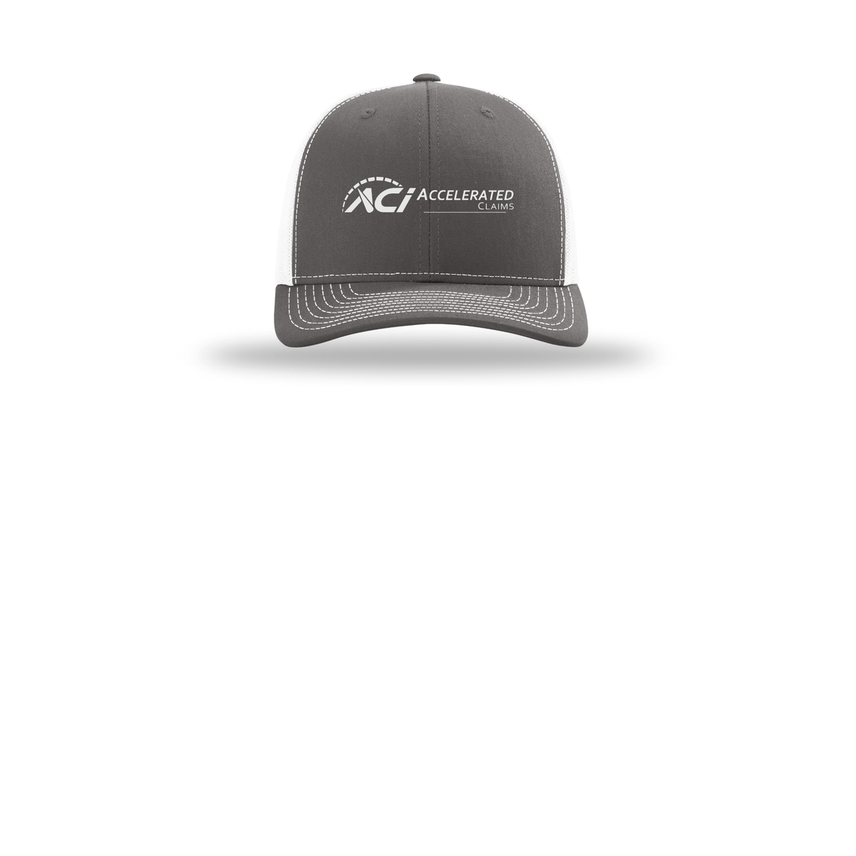 accelclaims-richardson-trucker-cap-embroidery-capfront-R112-charcoalwhite-flat-front