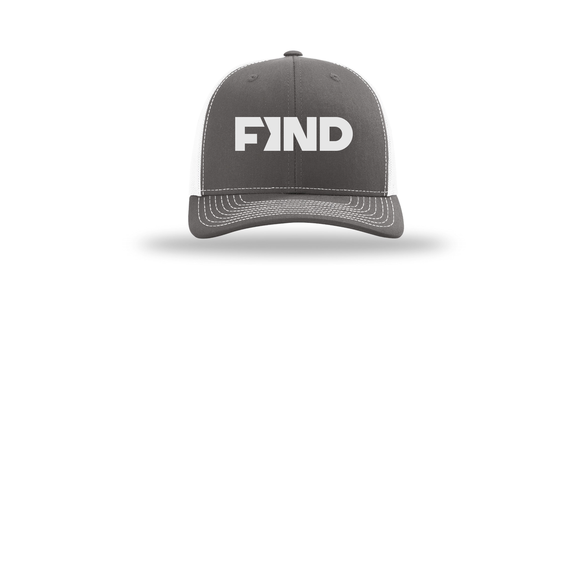 findrealestate-richardson-trucker-cap-embroidery-capfront-R112-charcoalwhite-flat-front