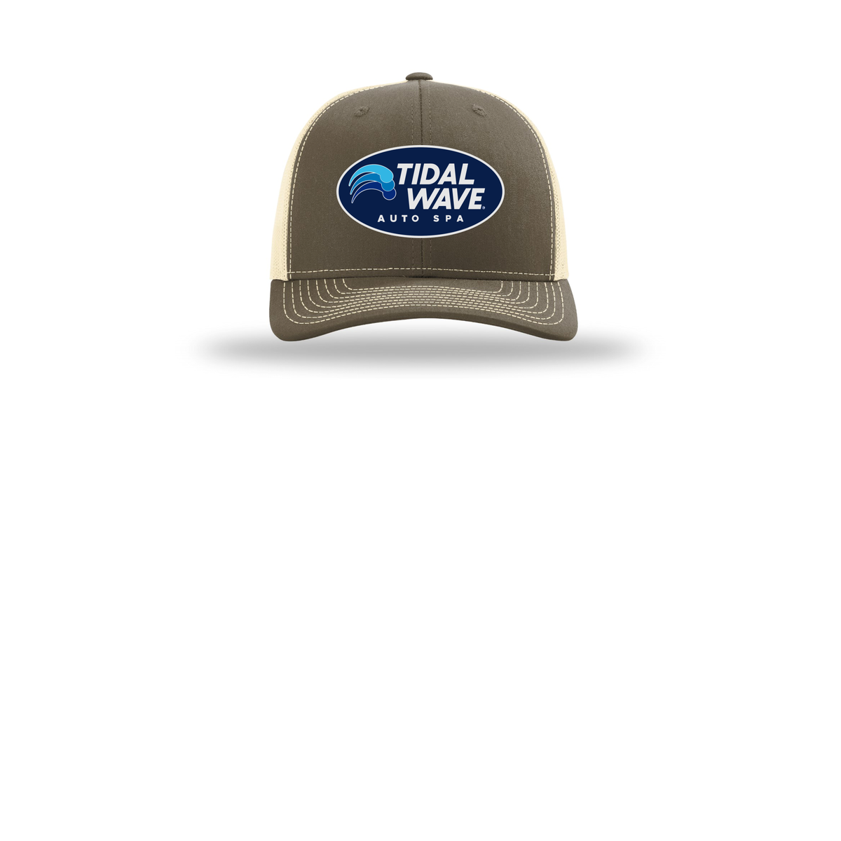 tidalwaveautospa-richardson-trucker-cap-embroidery-capfront-R112-chocolatechipbirch-flat-front