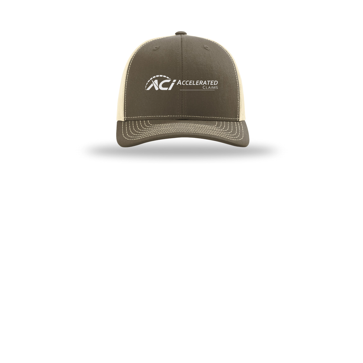 accelclaims-richardson-trucker-cap-embroidery-capfront-R112-chocolatechipbirch-flat-front