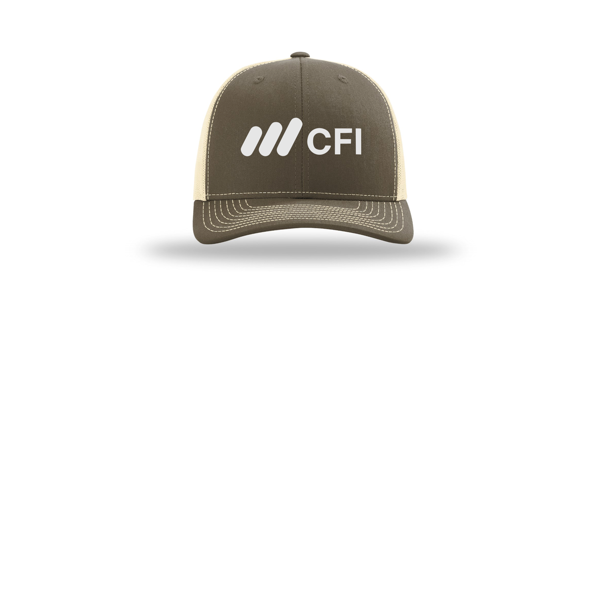 corporatefinanceinstitute-richardson-trucker-cap-embroidery-capfront-R112-chocolatechipbirch-flat-front