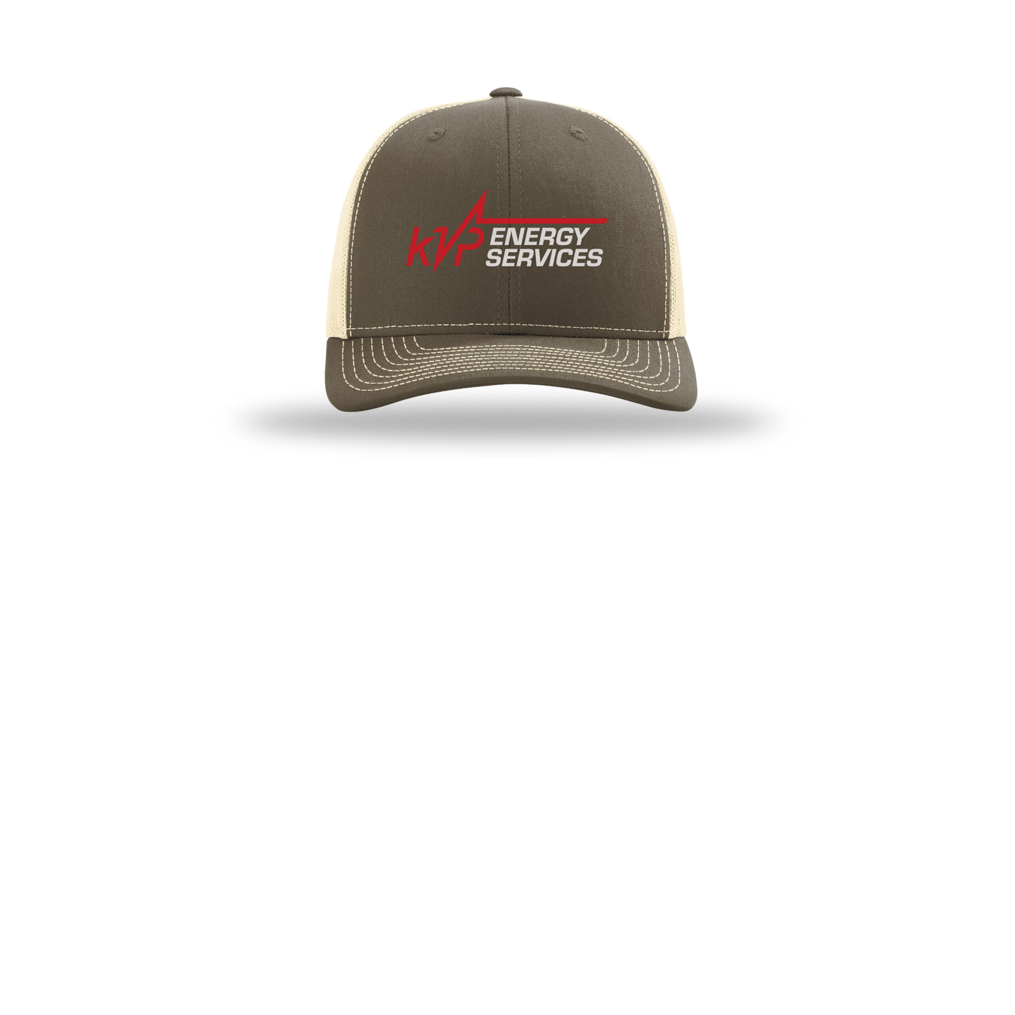 kvpenergy-richardson-trucker-cap-embroidery-capfront-R112-chocolatechipbirch-flat-front