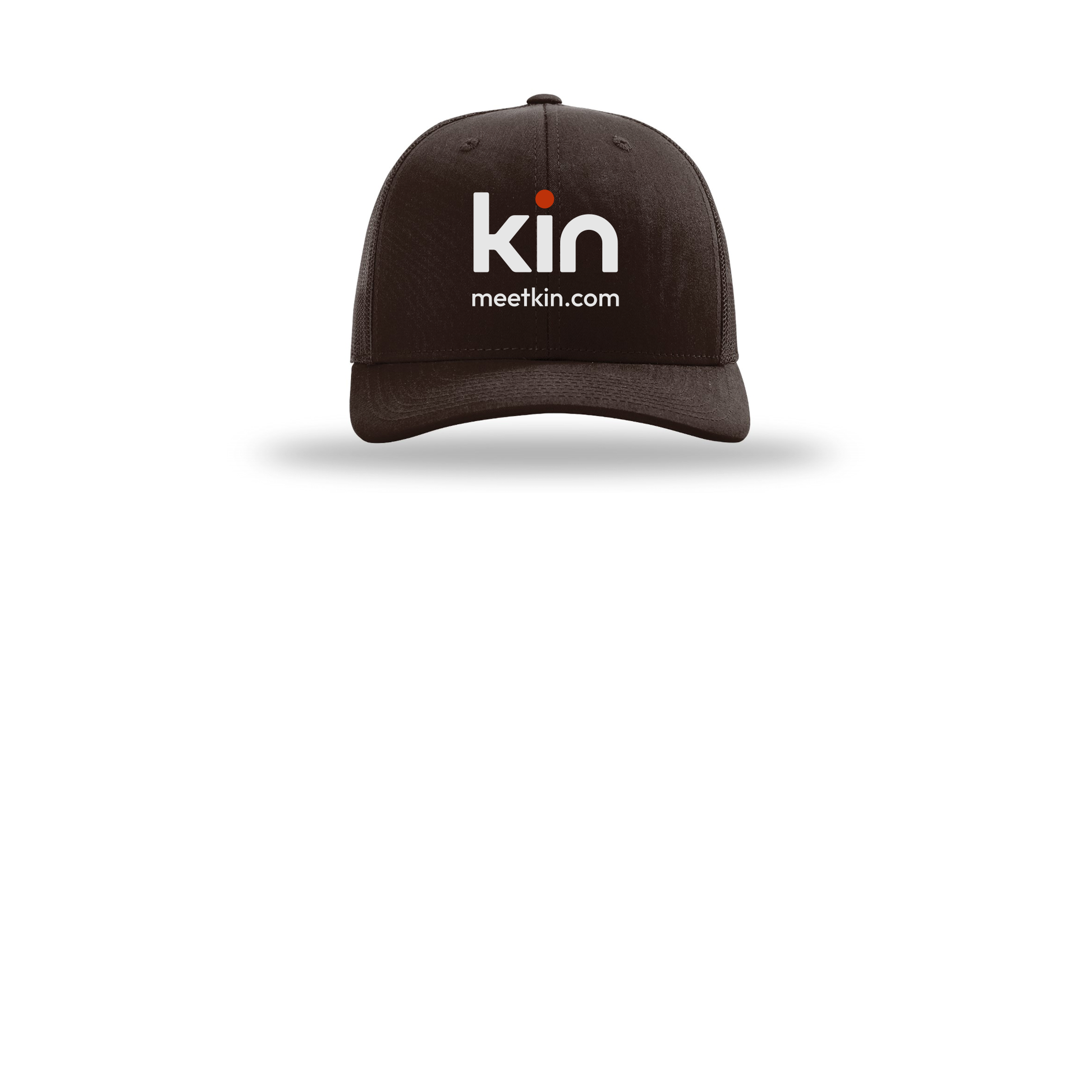 kin-richardson-trucker-cap-embroidery-capfront-R112-coffee-flat-front