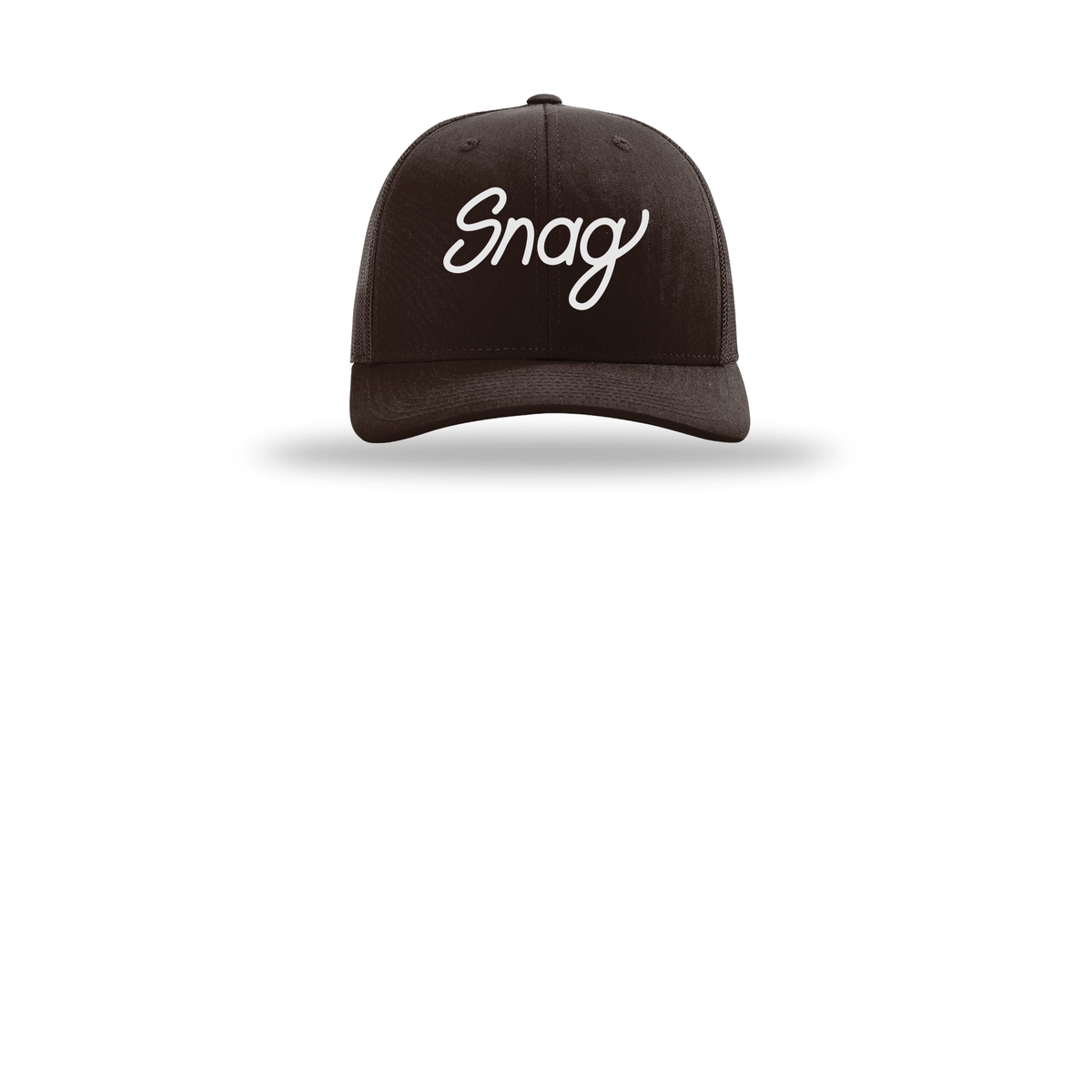 snagdelivery-richardson-trucker-cap-embroidery-capfront-R112-coffee-flat-front