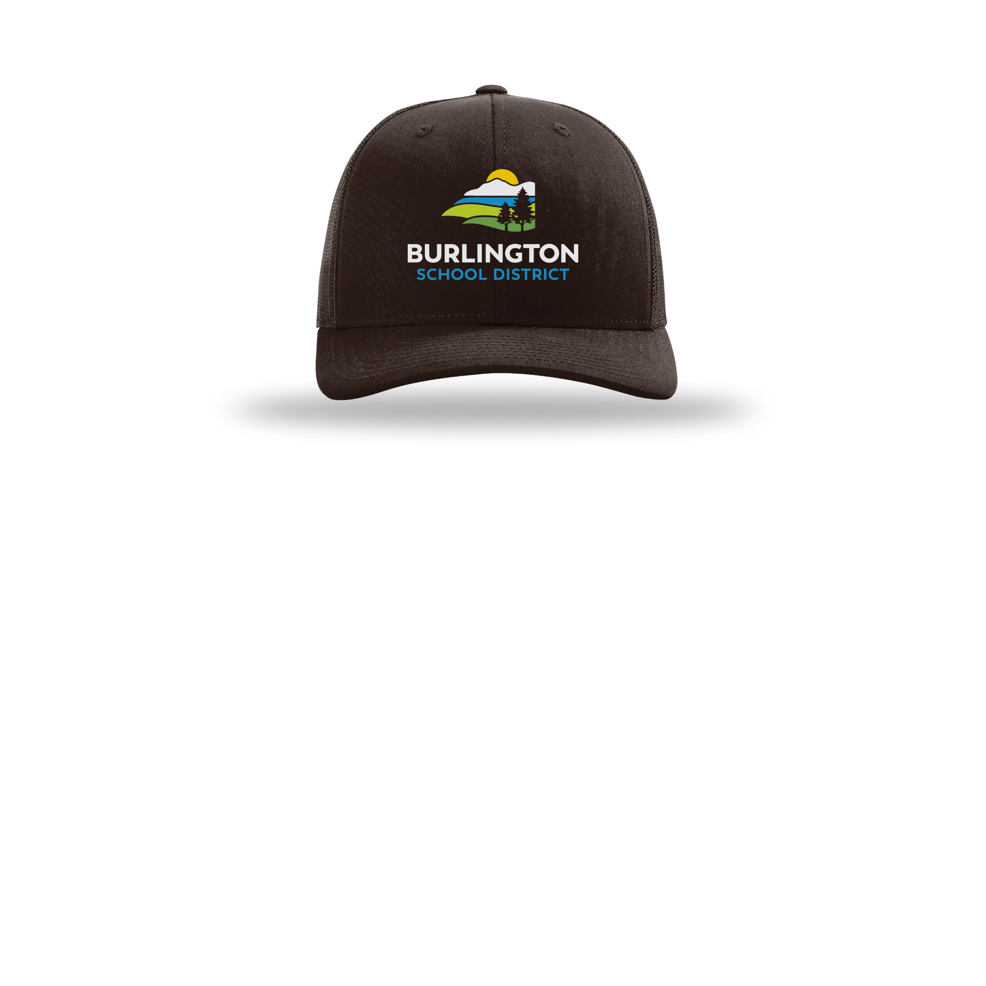 bsdvt-richardson-trucker-cap-embroidery-capfront-R112-coffee-flat-front