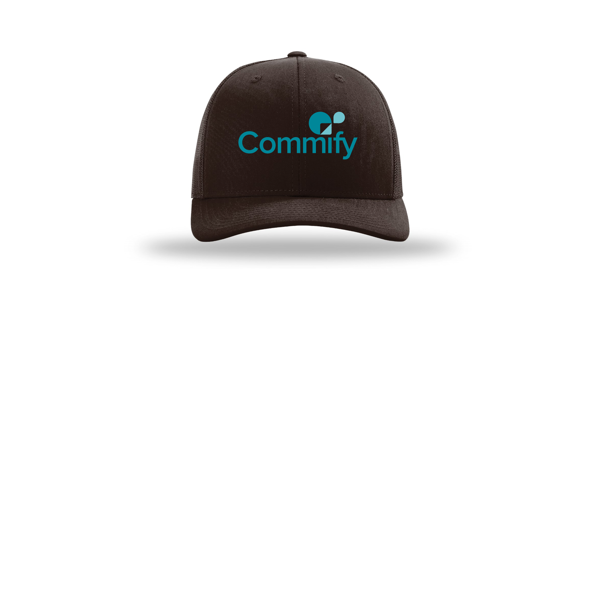 commify-richardson-trucker-cap-embroidery-capfront-R112-coffee-flat-front