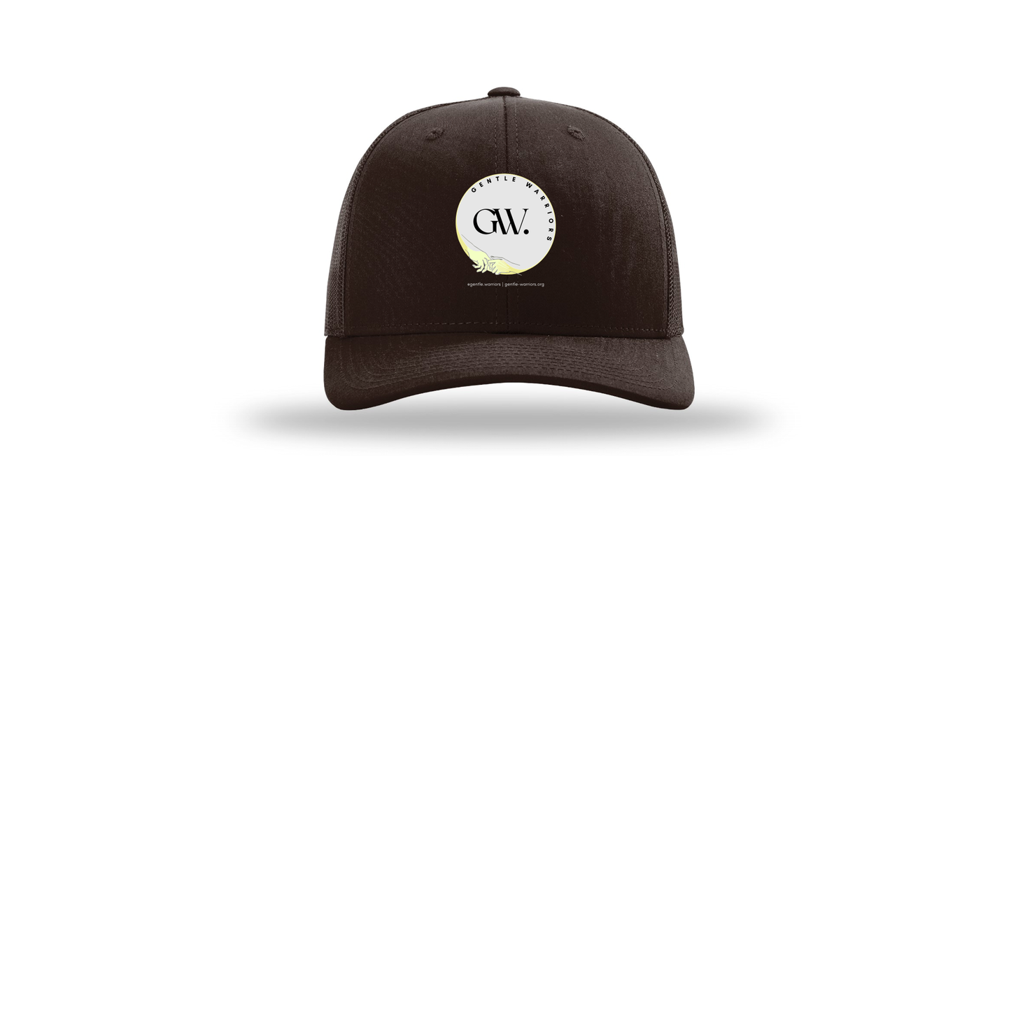 gentle-warriors-richardson-trucker-cap-embroidery-capfront-R112-coffee-flat-front