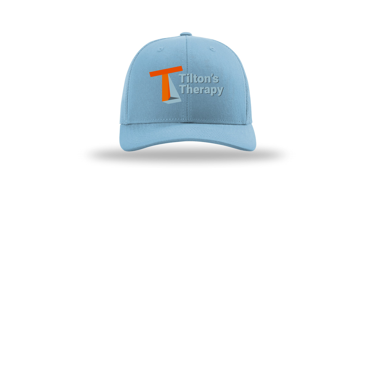 tiltonstherapy-richardson-trucker-cap-embroidery-capfront-R112-columbiablue-flat-front