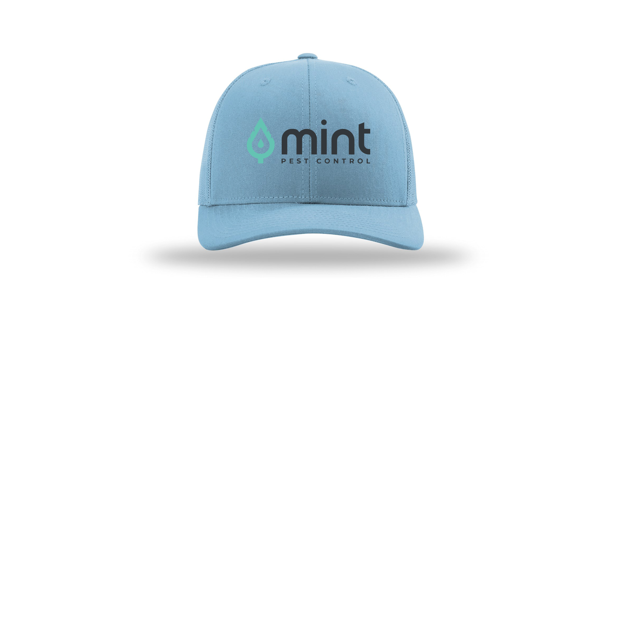 mintpest-richardson-trucker-cap-embroidery-capfront-R112-columbiablue-flat-front