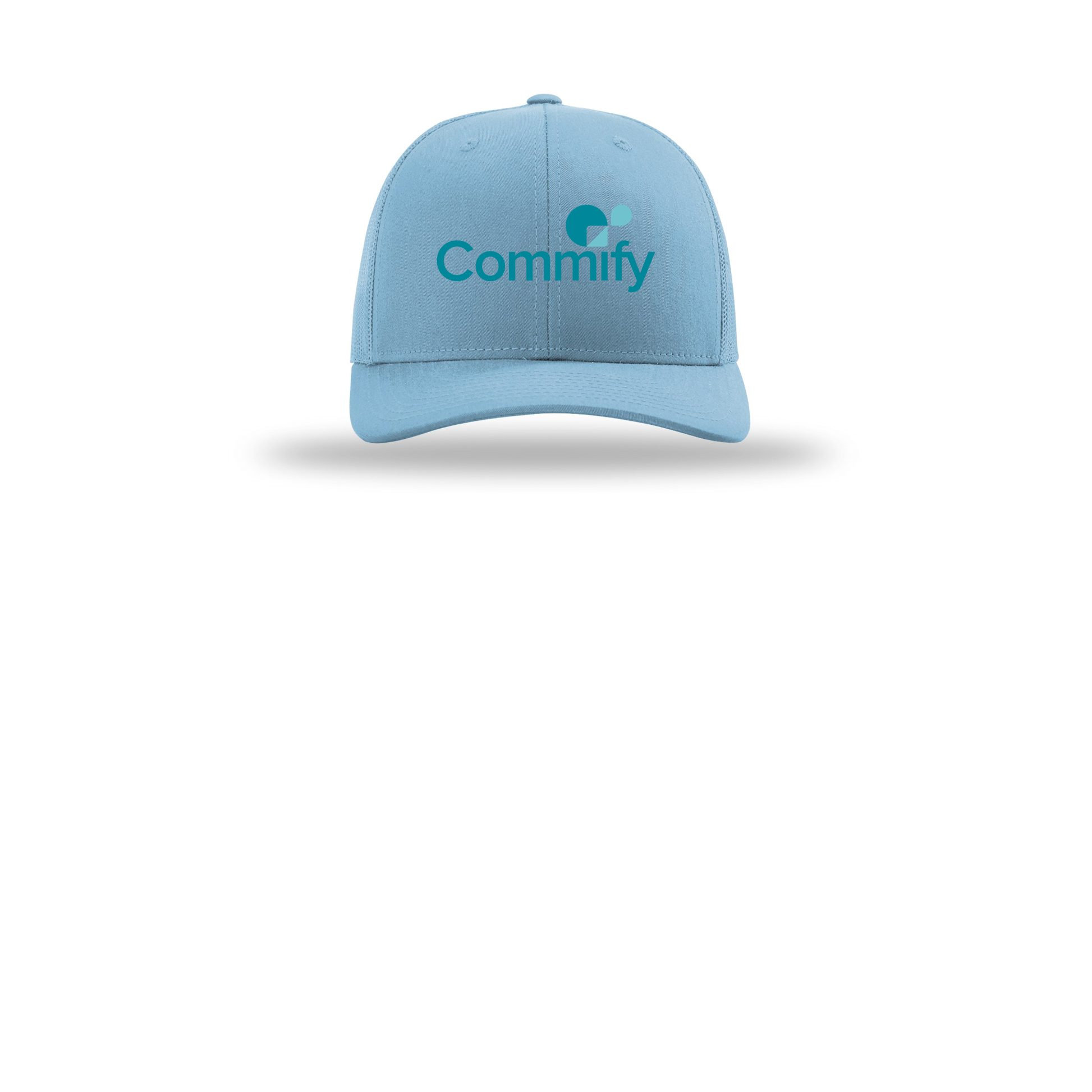 commify-richardson-trucker-cap-embroidery-capfront-R112-columbiablue-flat-front