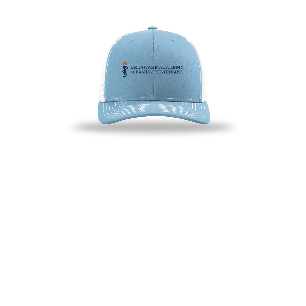 delfamdoc-richardson-trucker-cap-embroidery-capfront-R112-columbiabluewhite-flat-front