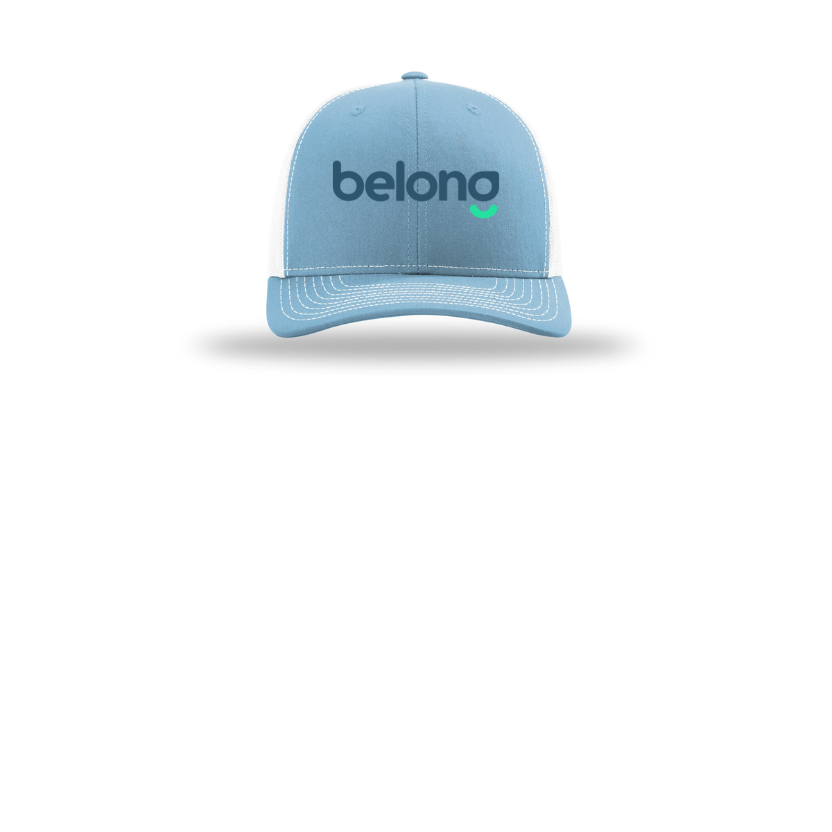 belonghome-richardson-trucker-cap-embroidery-capfront-R112-columbiabluewhite-flat-front