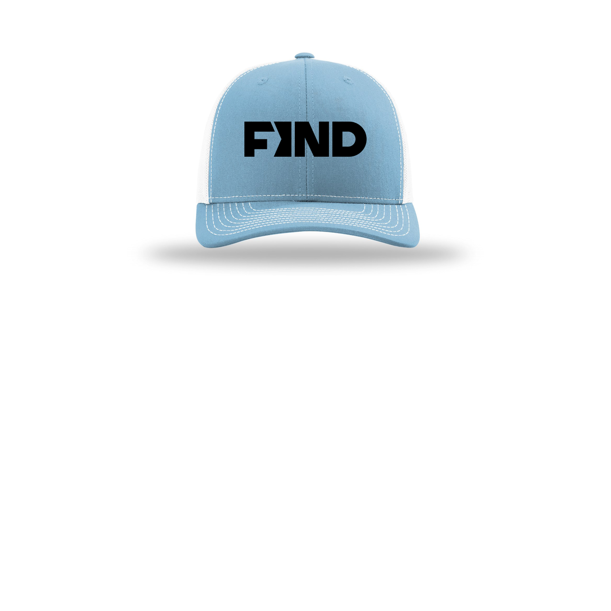 findrealestate-richardson-trucker-cap-embroidery-capfront-R112-columbiabluewhite-flat-front