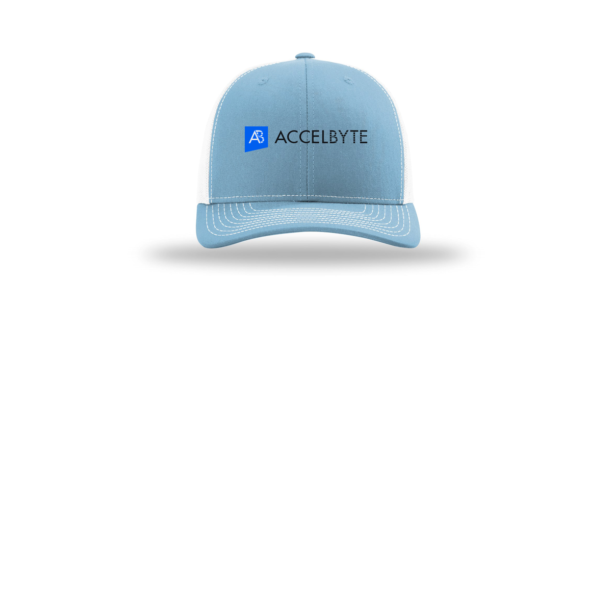 accelbyte-richardson-trucker-cap-embroidery-capfront-R112-columbiabluewhite-flat-front