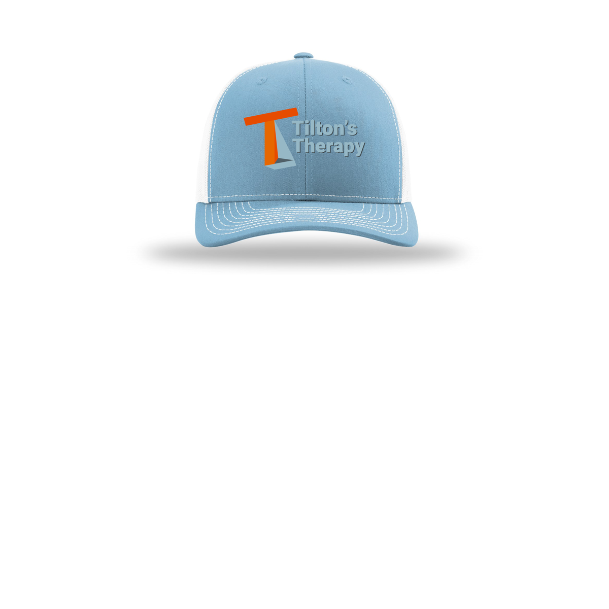 tiltonstherapy-richardson-trucker-cap-embroidery-capfront-R112-columbiabluewhite-flat-front