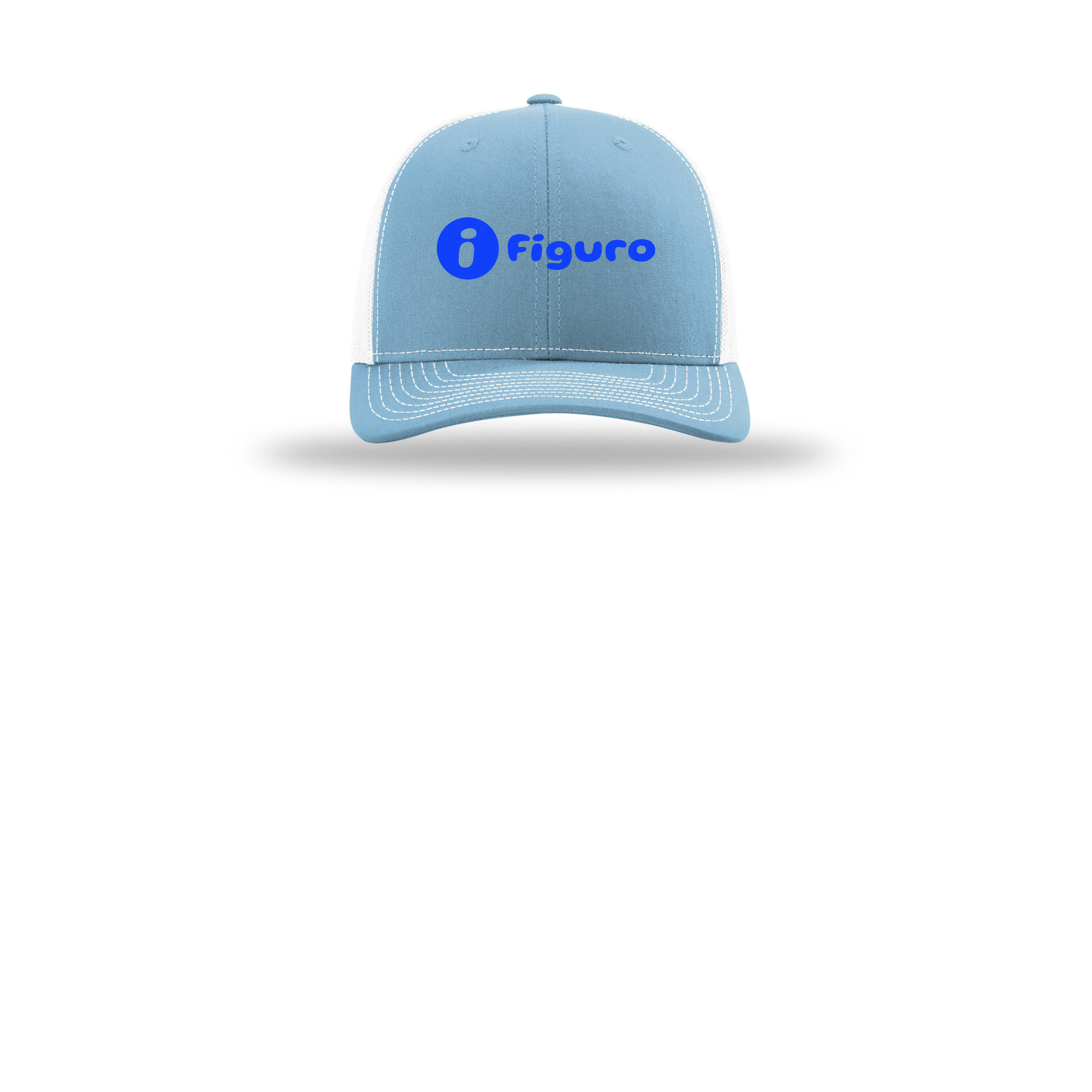 getfiguro-richardson-trucker-cap-embroidery-capfront-R112-columbiabluewhite-flat-front