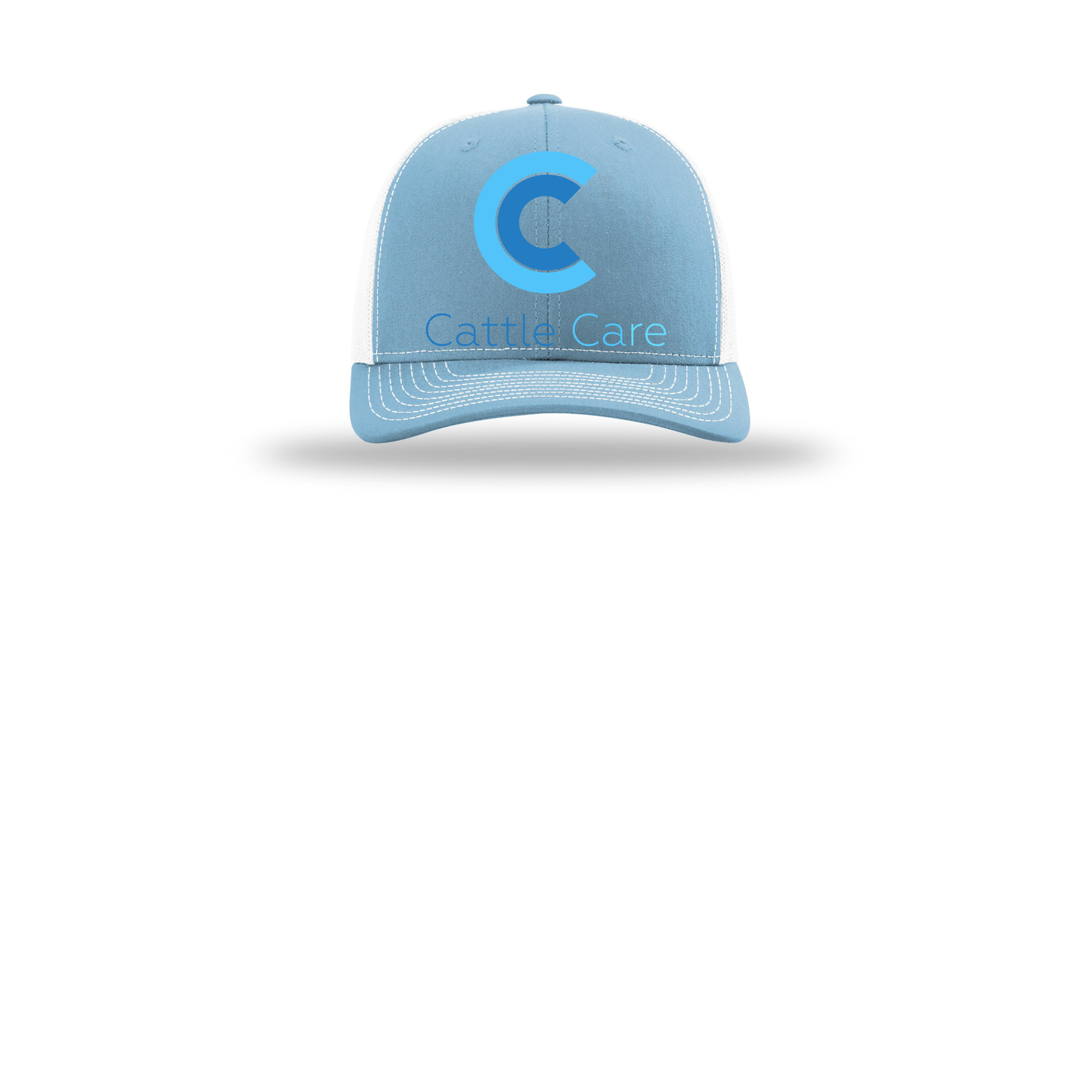 cattle-care-richardson-trucker-cap-embroidery-capfront-R112-columbiabluewhite-flat-front