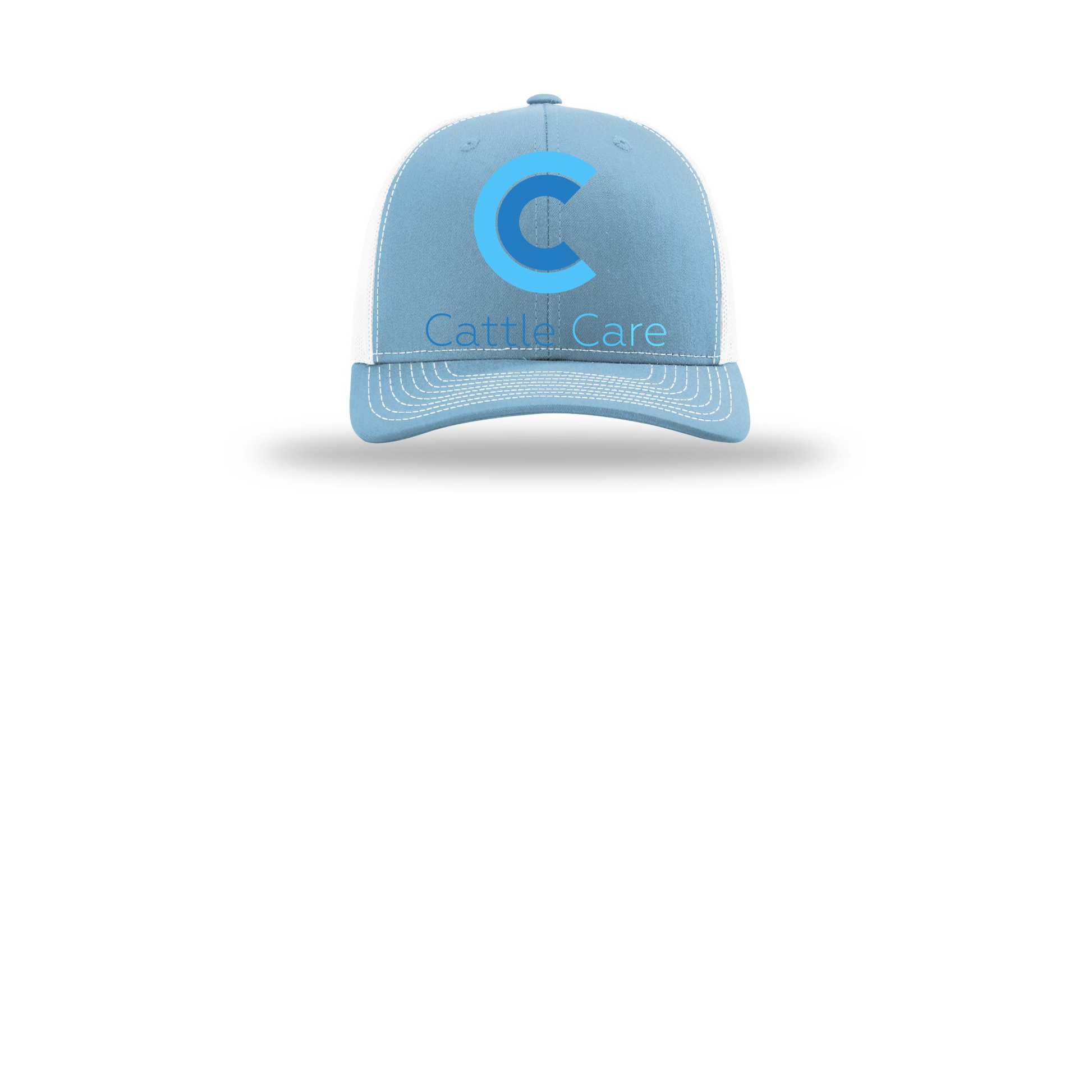cattle-care-richardson-trucker-cap-embroidery-capfront-R112-columbiabluewhite-flat-front