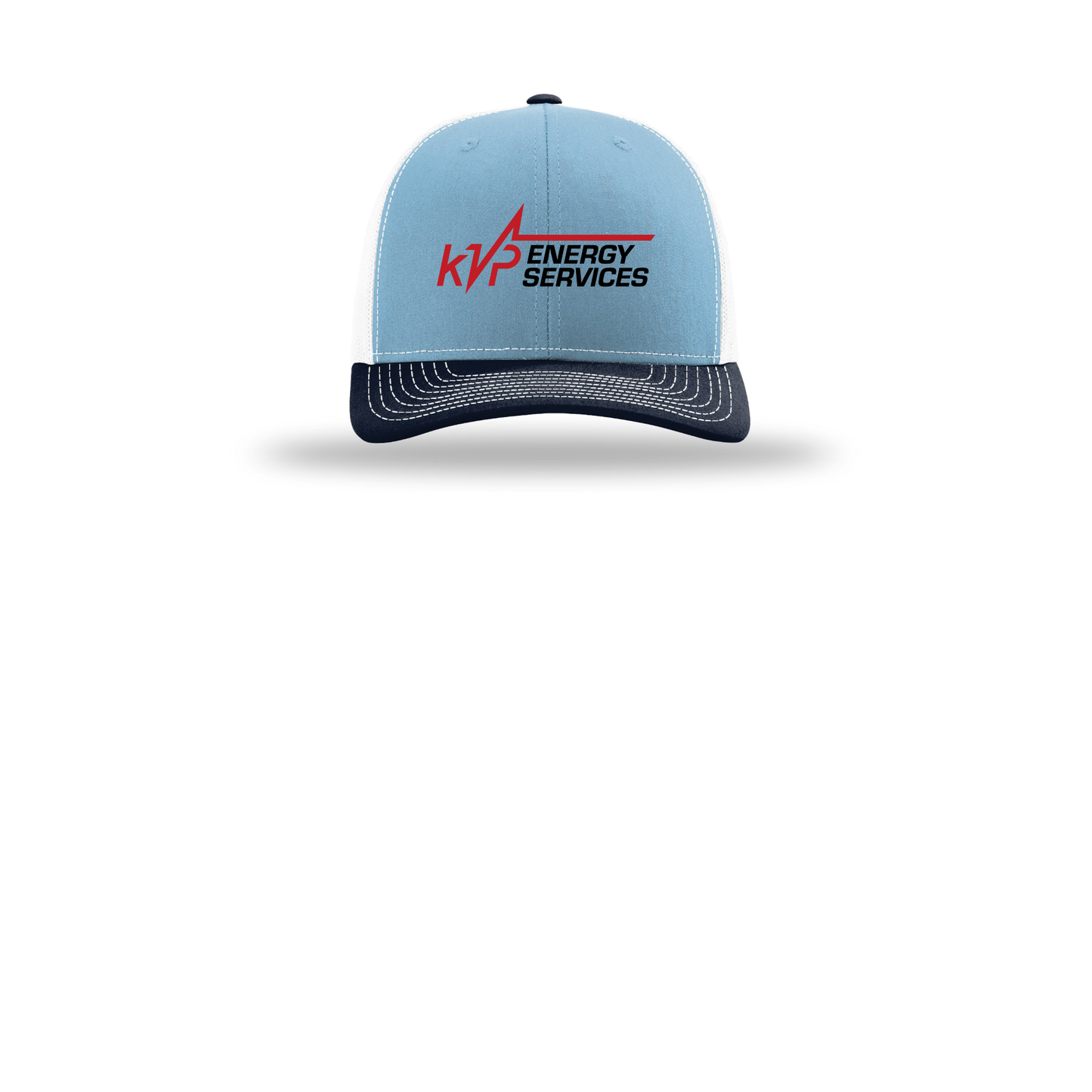kvpenergy-richardson-trucker-cap-embroidery-capfront-R112-columbiabluewhitenavy-flat-front