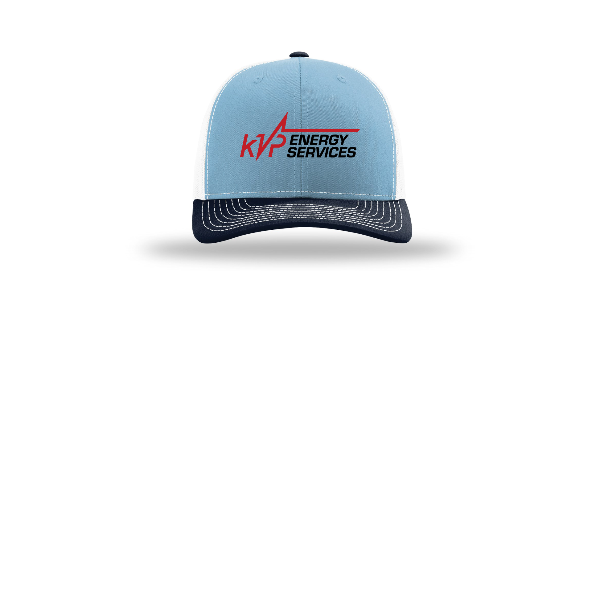 kvpenergy-richardson-trucker-cap-embroidery-capfront-R112-columbiabluewhitenavy-flat-front