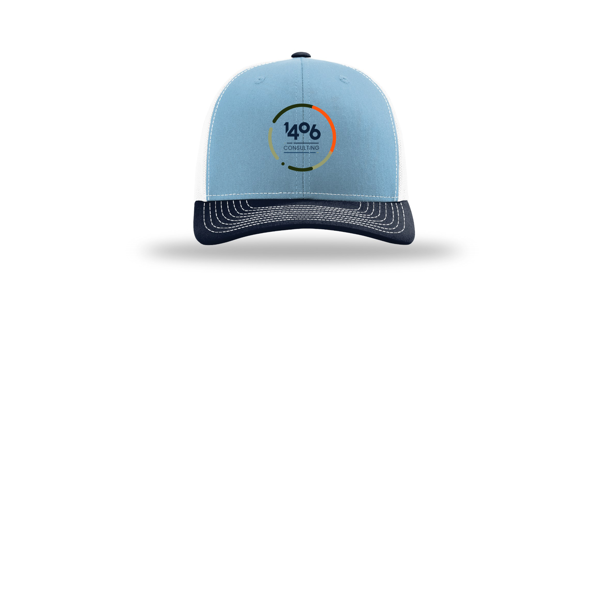 1406consulting-richardson-trucker-cap-embroidery-capfront-R112-columbiabluewhitenavy-flat-front
