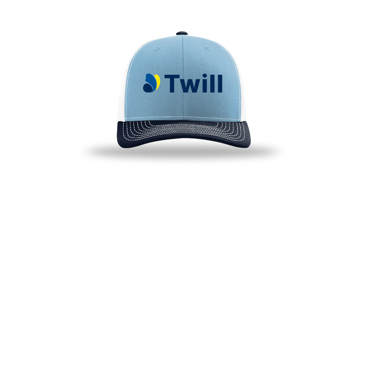 withtwill-richardson-trucker-cap-embroidery-capfront-R112-columbiabluewhitenavy-flat-front