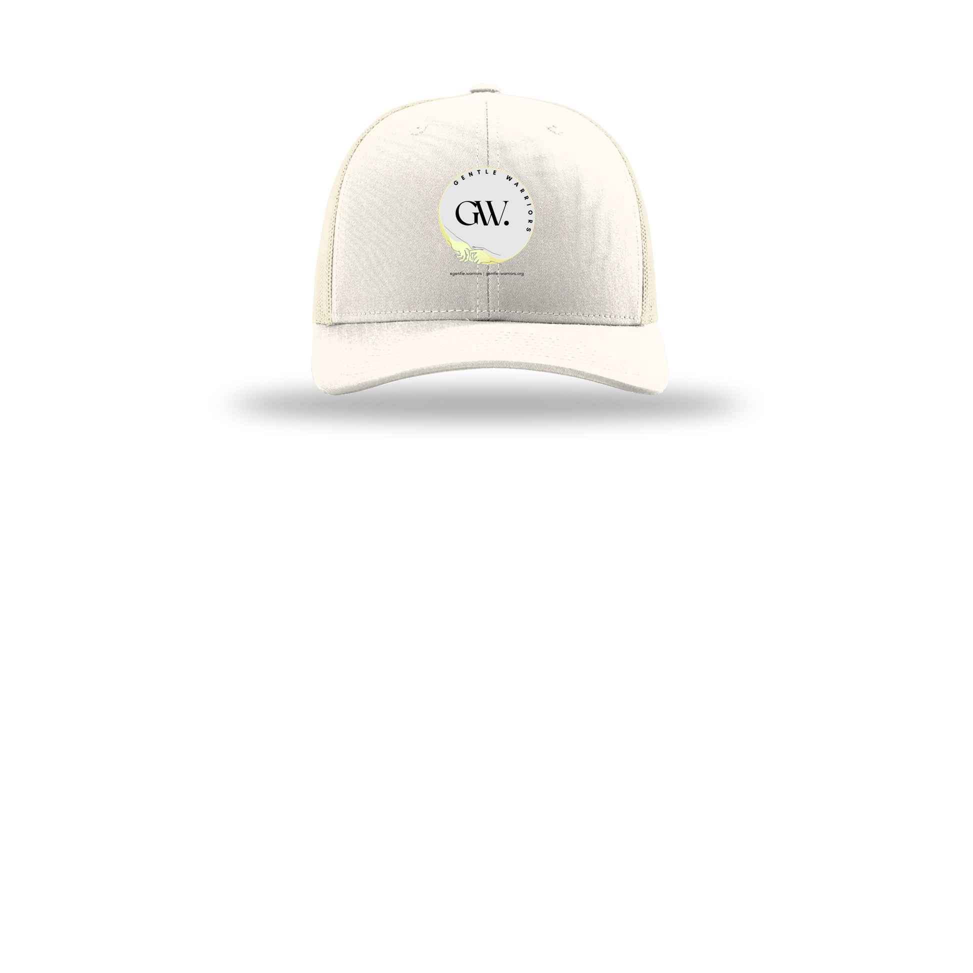 gentle-warriors-richardson-trucker-cap-embroidery-capfront-R112-cream-flat-front