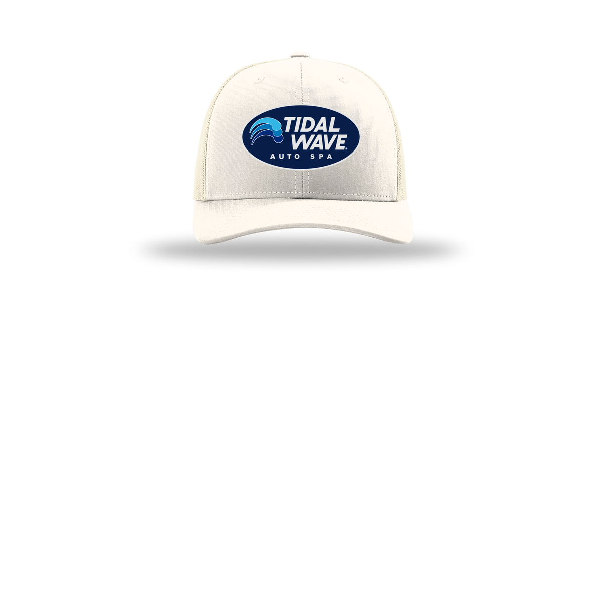 tidalwaveautospa-richardson-trucker-cap-embroidery-capfront-R112-cream-flat-front