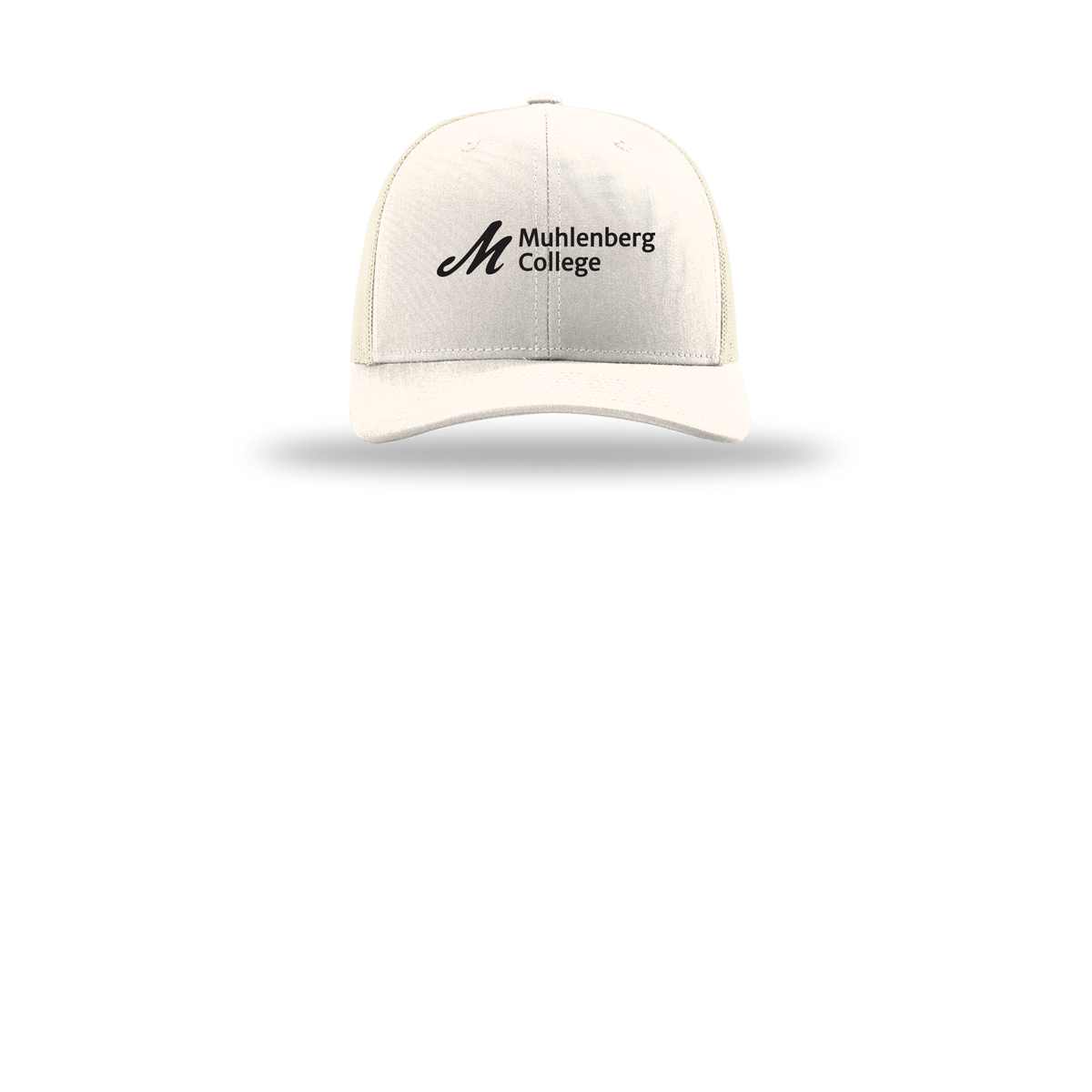 muhlenberg-richardson-trucker-cap-embroidery-capfront-R112-cream-flat-front