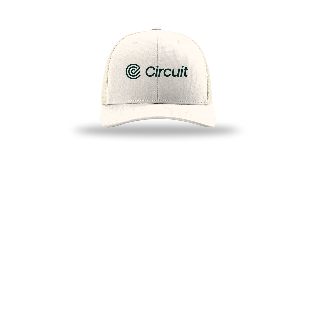 ridecircuit-richardson-trucker-cap-embroidery-capfront-R112-cream-flat-front