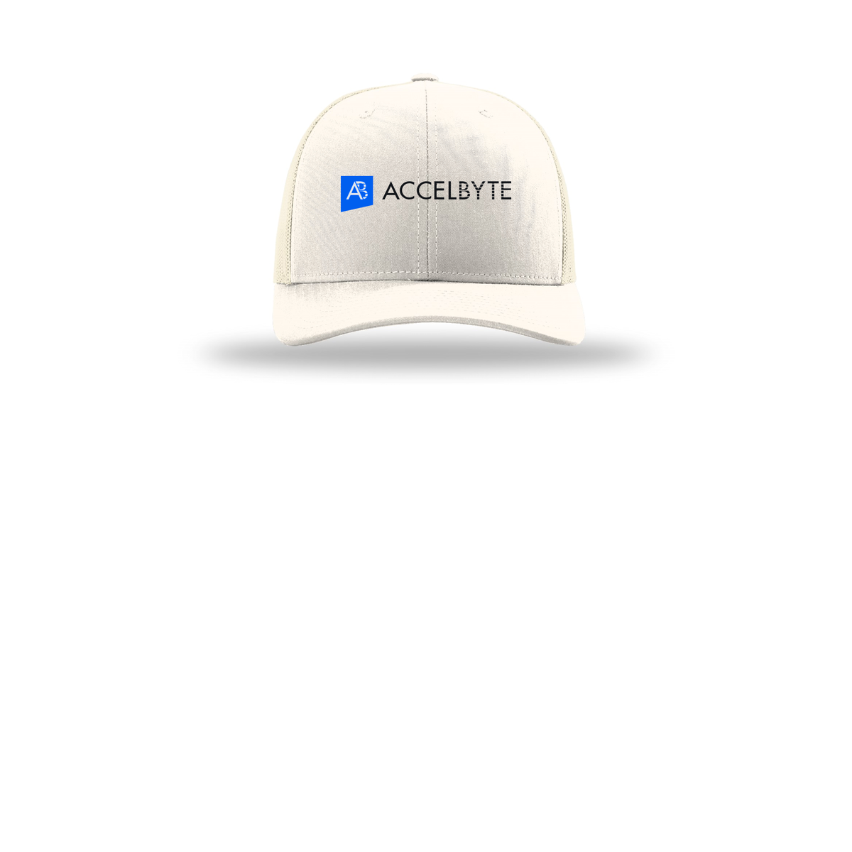 accelbyte-richardson-trucker-cap-embroidery-capfront-R112-cream-flat-front